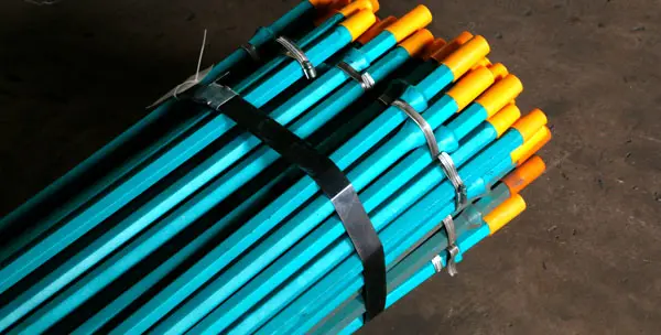 Fully carburized taper drill rods
